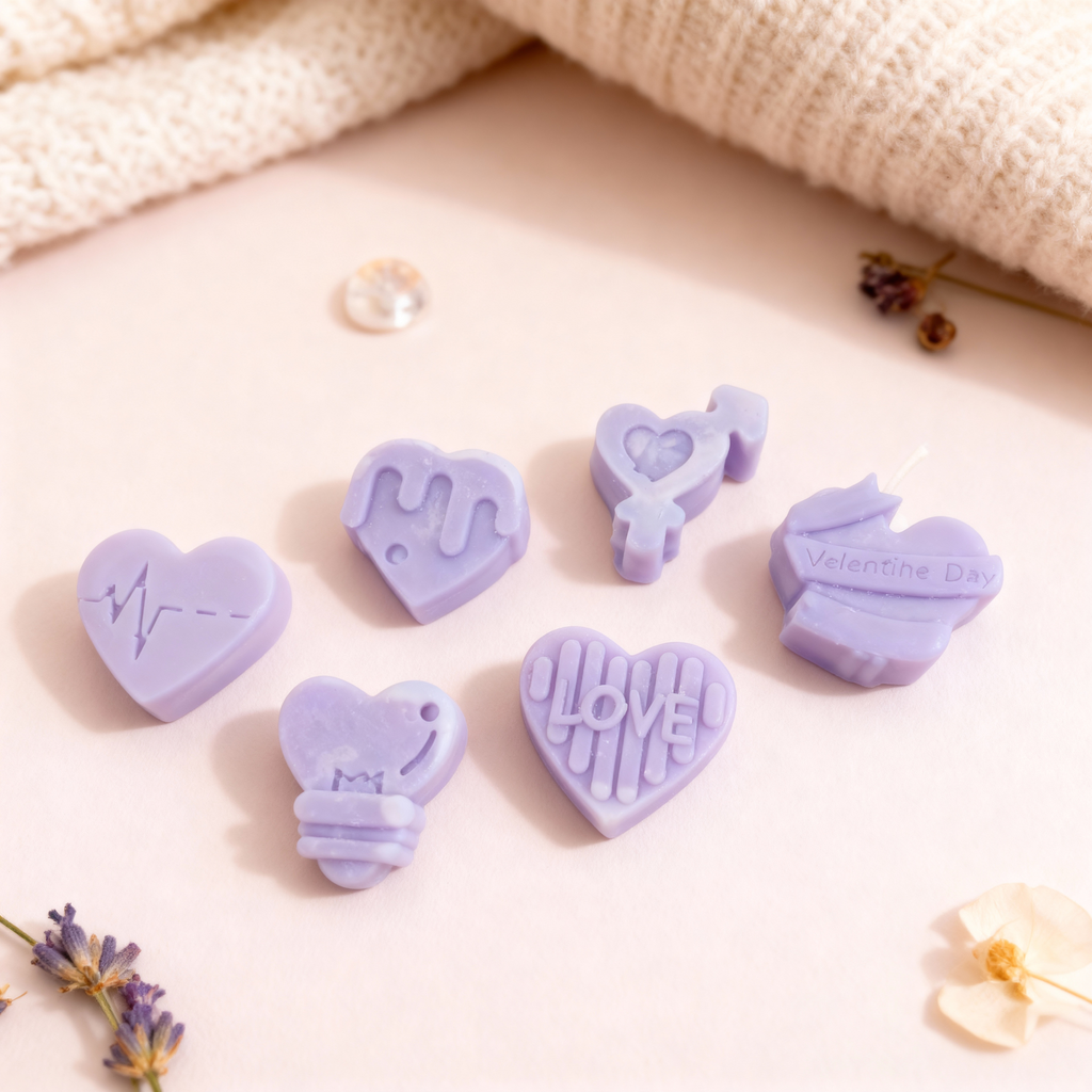 Wosk zapachowy do kominka Serce Duże 6 szt. - 168g