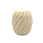 Ozdobna świeca sojowa do salonu Filar Kłębek Duża (L) zapachowa Blue Haze