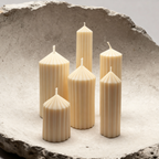 Set de 6 velas - Vela decorativa de soja para salón Pilar Colección Roma aromática Blue Haze