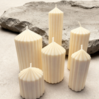 Set de 6 velas - Vela decorativa de soja para salón Pilar Colección Roma aromática Blue Haze
