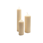 Pillar Rome Collection Thin Decorative Blue Haze Scented Soy Candle Set for Living Room