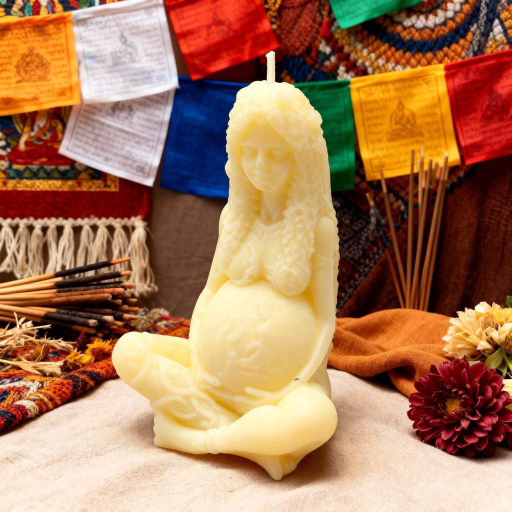 Dekorative Sojawachskerze Göttin der Ruhe 8,5 cm Asian Tales