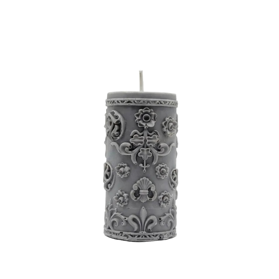 Decorative soy candle cylinder Dragon for a gift for him, scent Dark Code 150g
