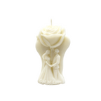 Decorative soy candle Bride and Groom with rose - height 9.6 cm, scent White Ritual