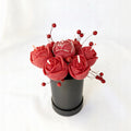 Caja Floral Velas Ramo de Velas Rosas Rojas + Regalo Quemador Cerámico