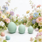 Osterdekoration aus Sojawachs – Ostereier (Eier) – 3er-Set, blau, Citrus Harmony