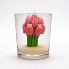 Sojová svíčka ve skle Kytice tulipánů vonná Paris 190g