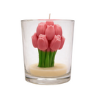 Sojová svíčka ve skle Kytice tulipánů vonná Paris 190g