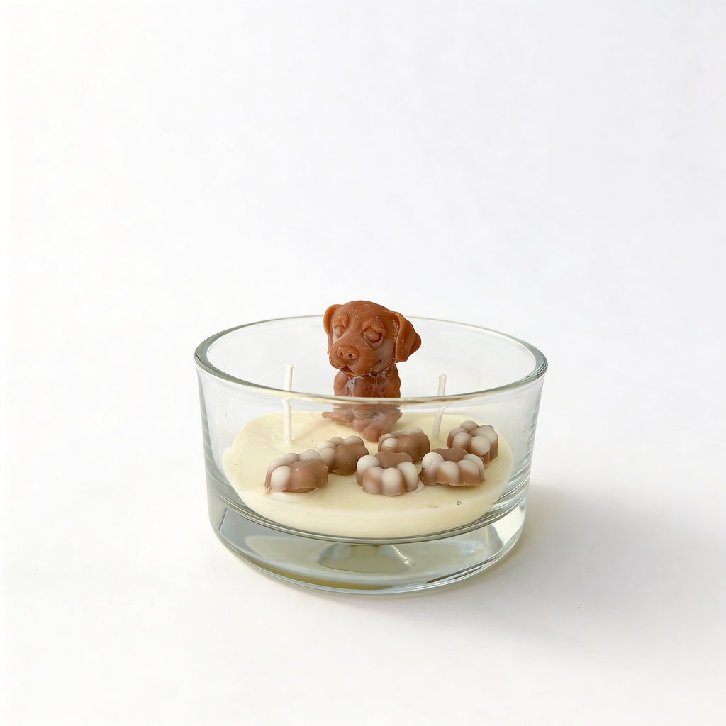 Sojakerze im Glas Pfotenabdrücke 105g