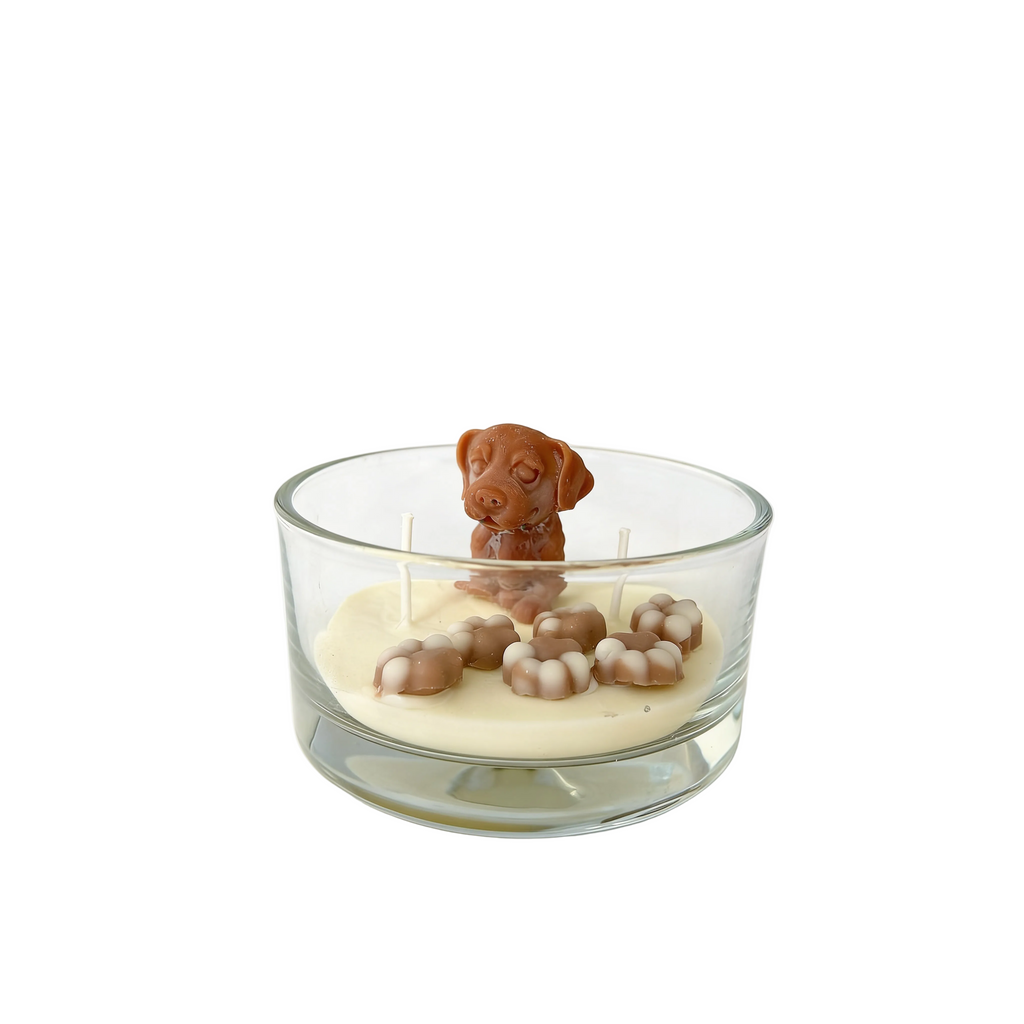 Sojakerze im Glas Pfotenabdrücke 105g