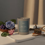 Vonná sójová svíčka Blue Haze hrozny, pomeranč, jablko a ambra Regular 150g