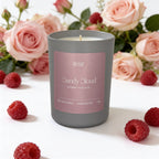 Duftende Sojakerze Candy Cloud Himbeere, Rose und weißer Moschus Regular 150g
