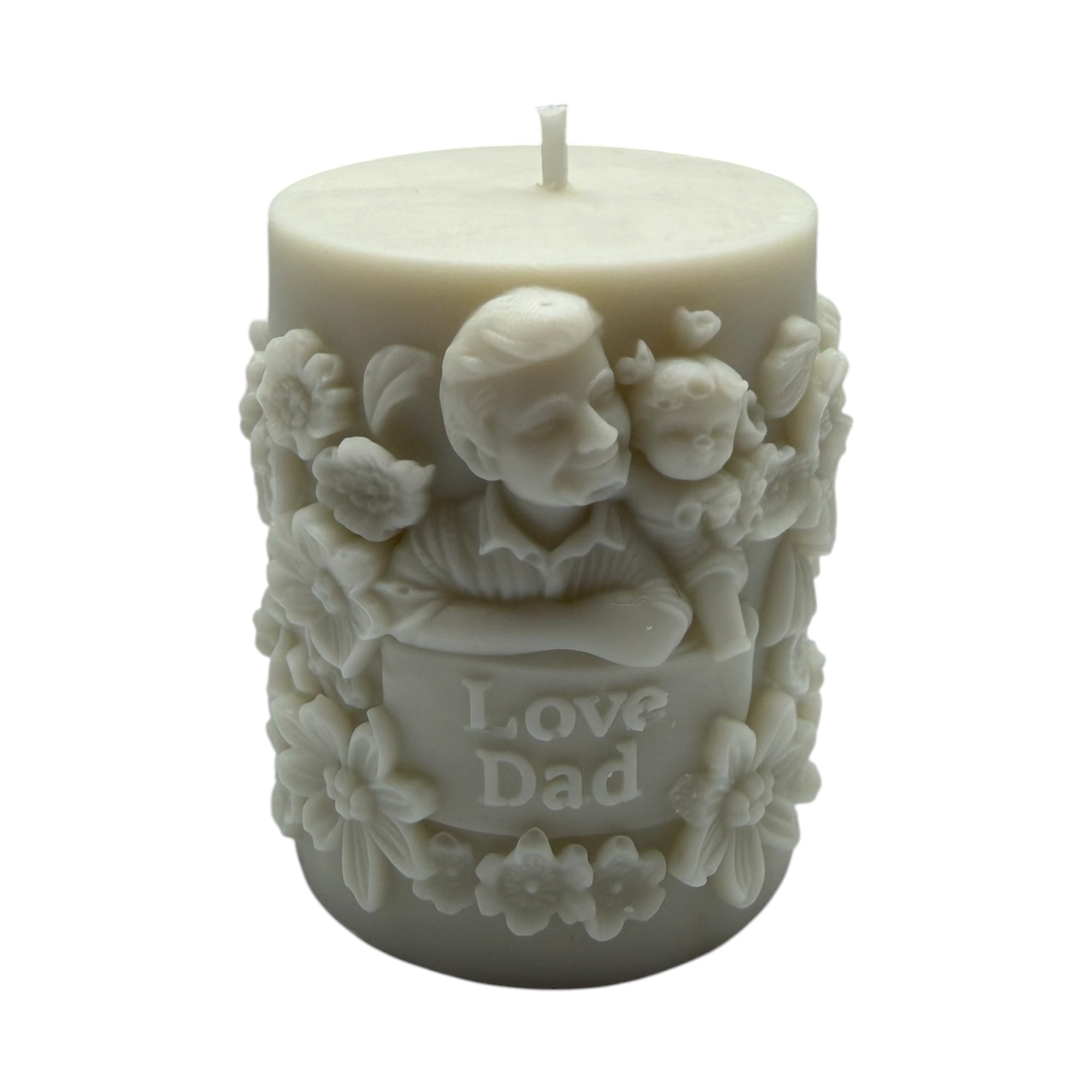 Ozdobna świeca sojowa LOVE DAD dla taty - prezent na Dzień Ojca zapach Black Crystal 160g