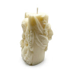 Decorative Soy Candle LOVE OF A MOTHER featuring a mother and child motif against angel wings, Vanilla scent, 230g