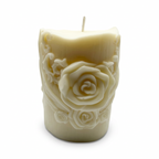 Decorative Soy Candle LOVE OF A MOTHER featuring a mother and child motif against angel wings, Vanilla scent, 230g