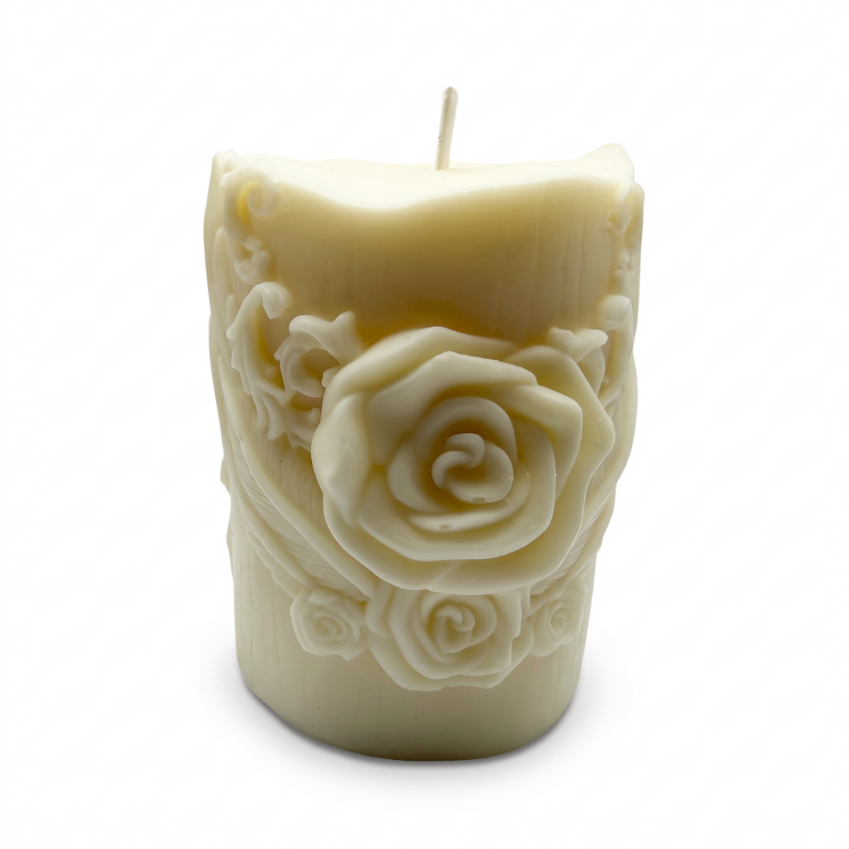 Decorative Soy Candle LOVE OF A MOTHER featuring a mother and child motif against angel wings, Vanilla scent, 230g