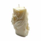 Decorative Soy Candle LOVE OF A MOTHER featuring a mother and child motif against angel wings, Vanilla scent, 230g