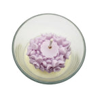 Soy Candle in Glass Lilac Flower Bouquet Scent Dominicana 190g Burning Time up to 45h