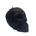 Vela grande de soja aromática HALLOWEEN CALAVERA negra, decoración, 7,5 cm