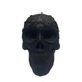 Vela grande de soja aromática HALLOWEEN CALAVERA negra, decoración, 7,5 cm