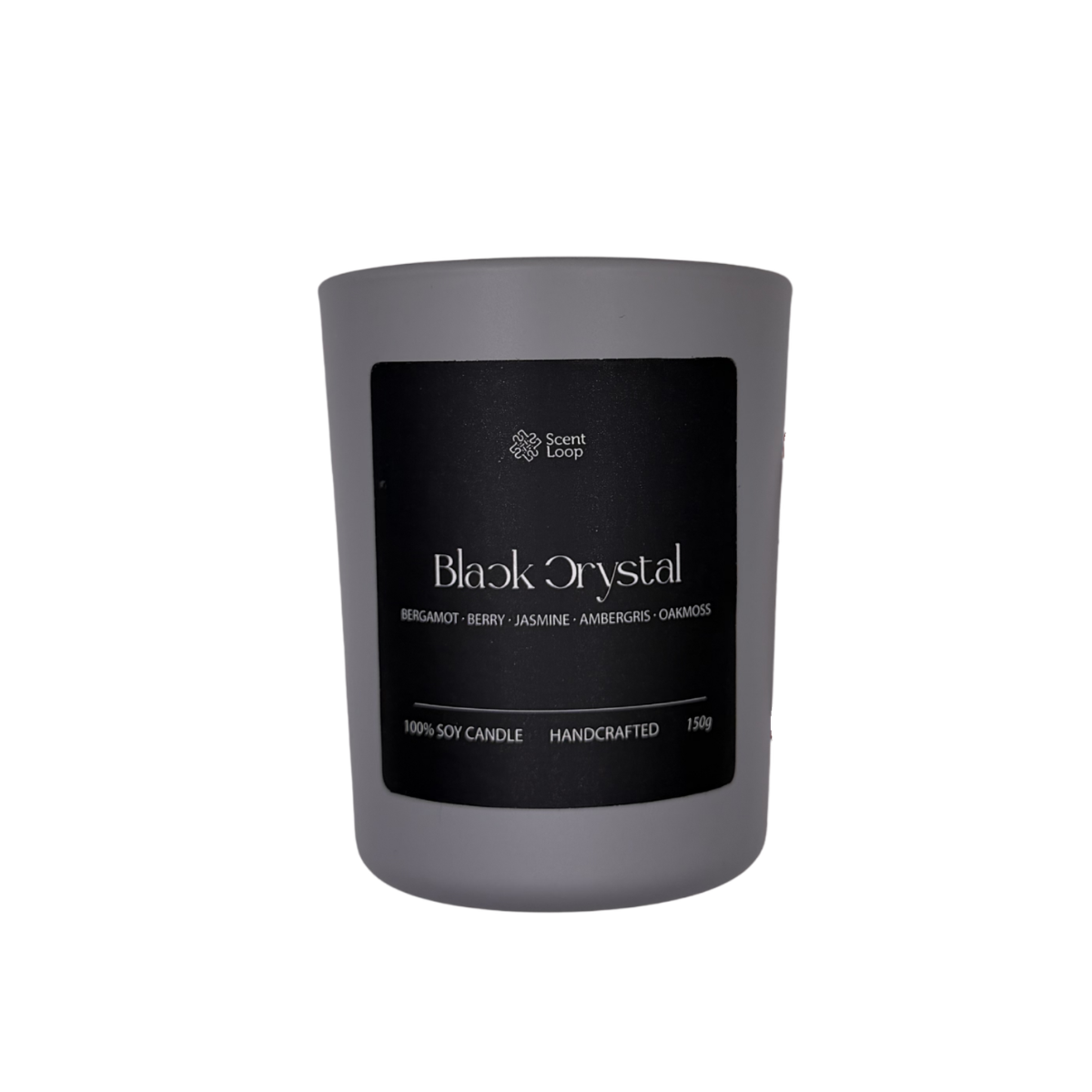 Świeca sojowa zapachowa Black Crystal inspirowana perfumami Baccarat Rouge 150g