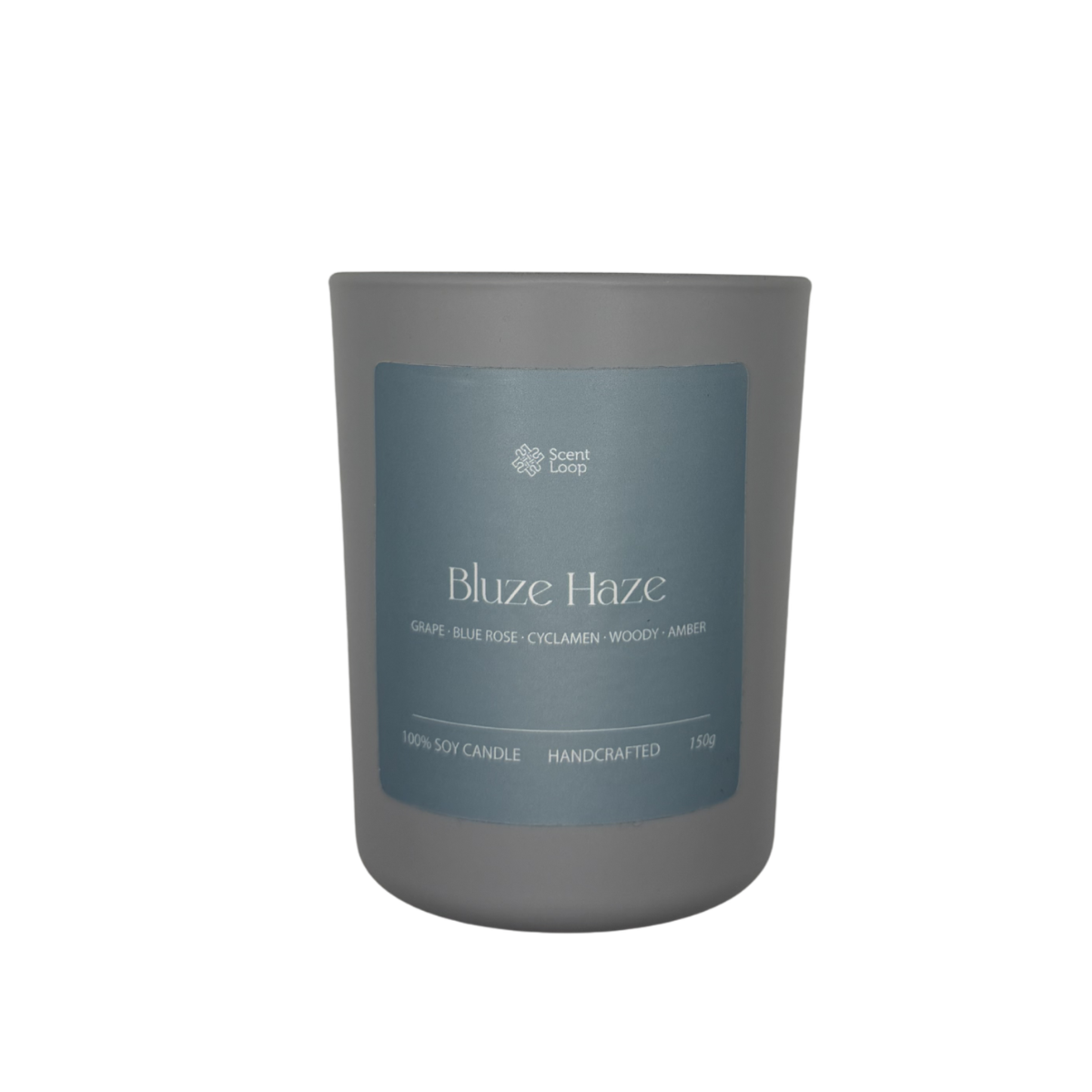 Świeca sojowa zapachowa Blue Haze winogrono pomarańcza, jabłko i ambra Regular 150g