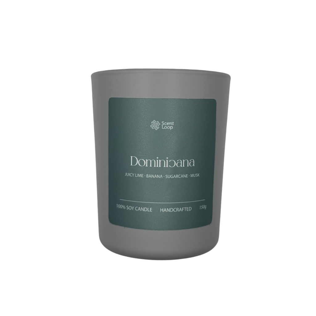 Vonná sójová svíčka Dominicana limetka, jablko a pižmo Regular 150g