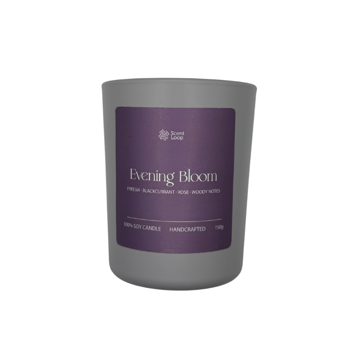 Świeca sojowa zapachowa Evening Bloom frezja, czarna porzeczka i drzewne nuty Regular 150g