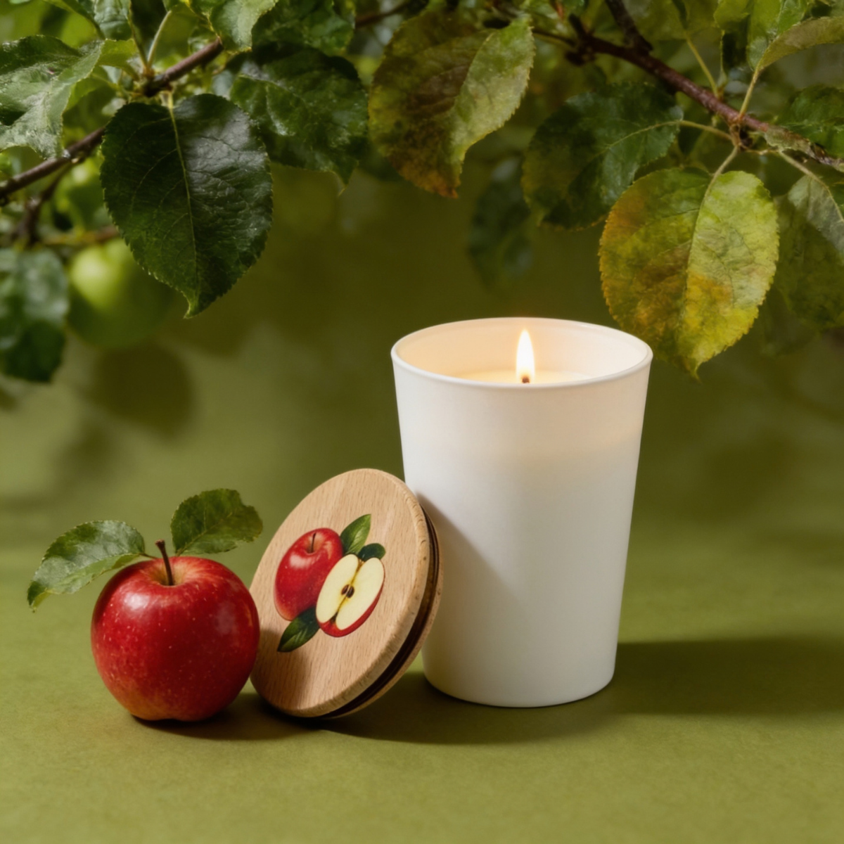 Kvapnioji sojų žvakė obuolys GARDEN Obuolys 150g iki 40 val.