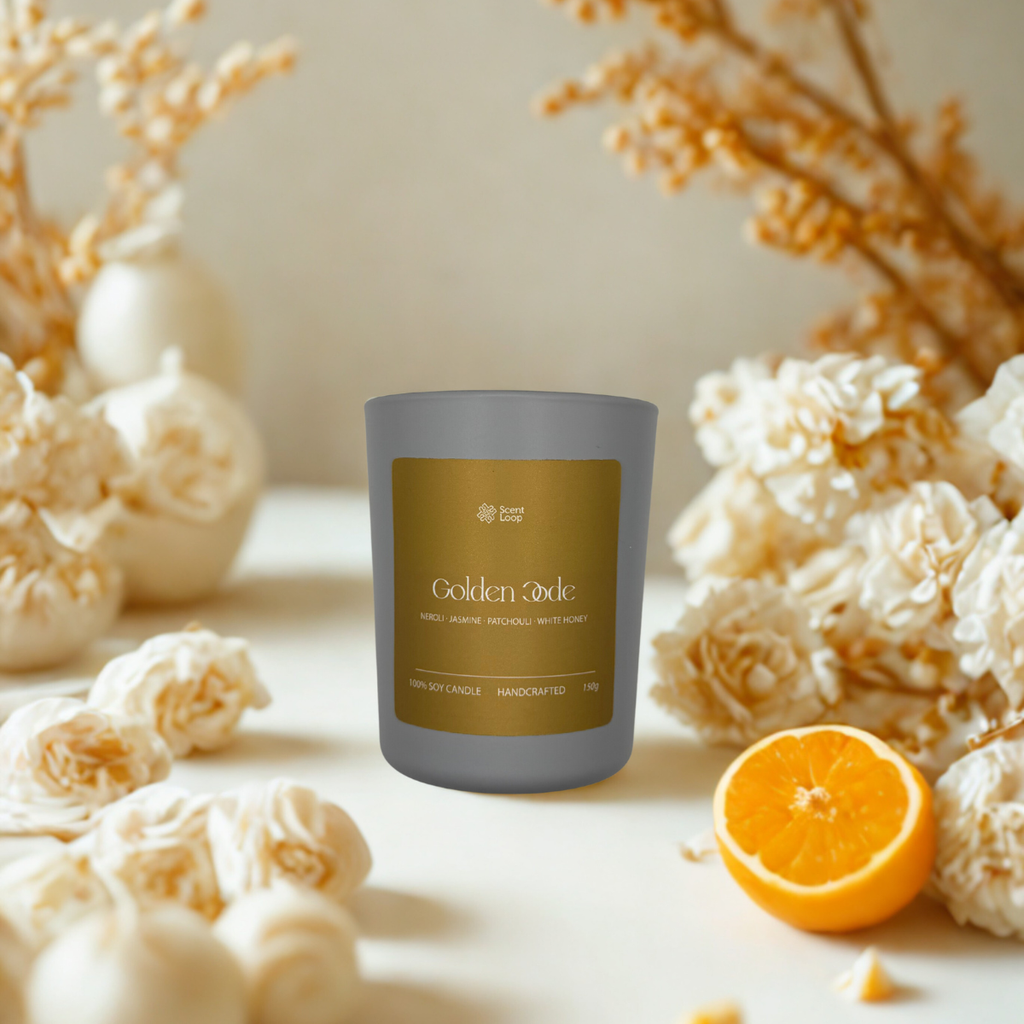Świeca sojowa zapachowa Golden Code neroli, cytryna i ambra Regular 150g
