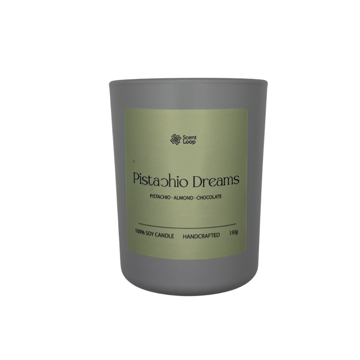 Świeca sojowa zapachowa Pistachio Dreams migdał, pistacja i waniliowy krem Regular 150g