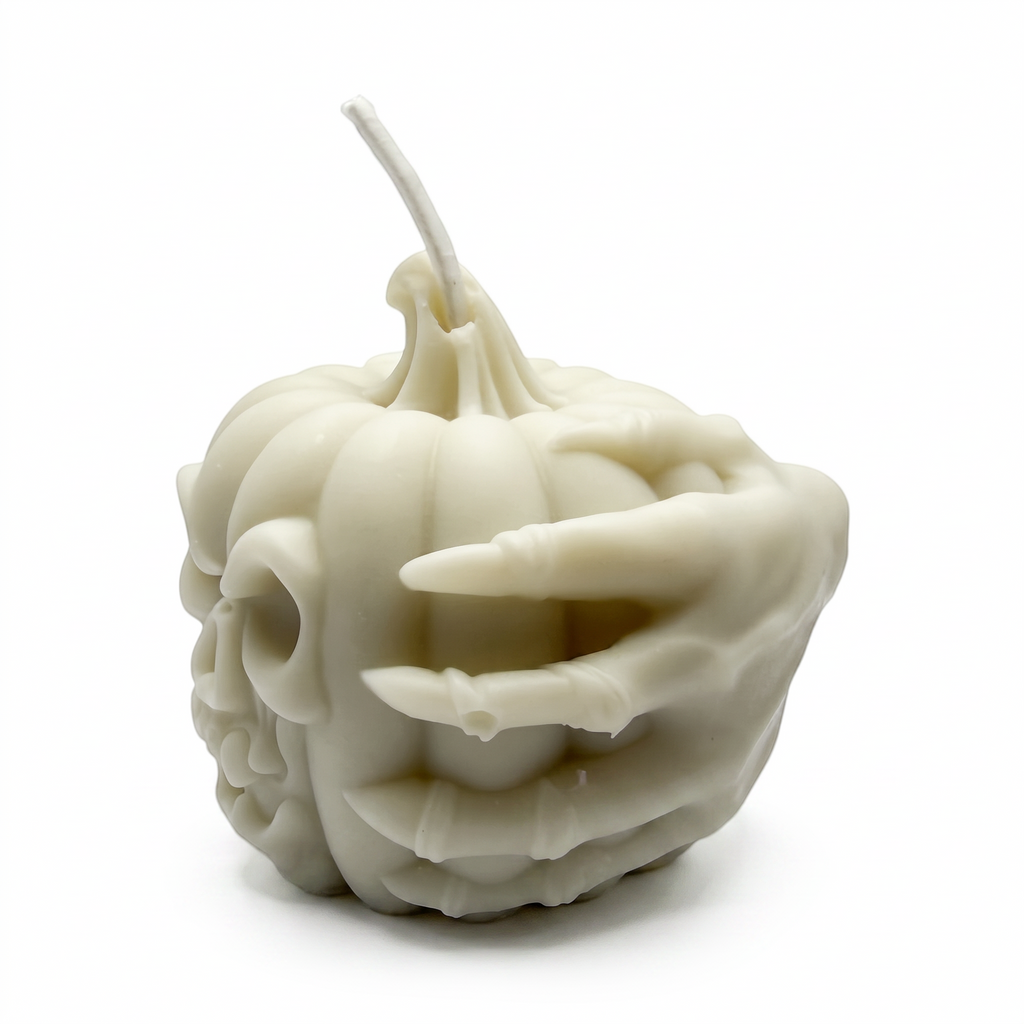 Sojagyertya Halloween szürke, kísérteties tök figura, Pumpkin Spice illattal, 125 g
