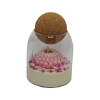Vela aromática de soja en vaso regalo para mamá Crisantemo Rosa con gypsophila Citrus Harmony 200g