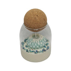 Vela aromática de soja en vaso regalo para mamá Crisantemo Azul con gypsophila Citrus Harmony 200g