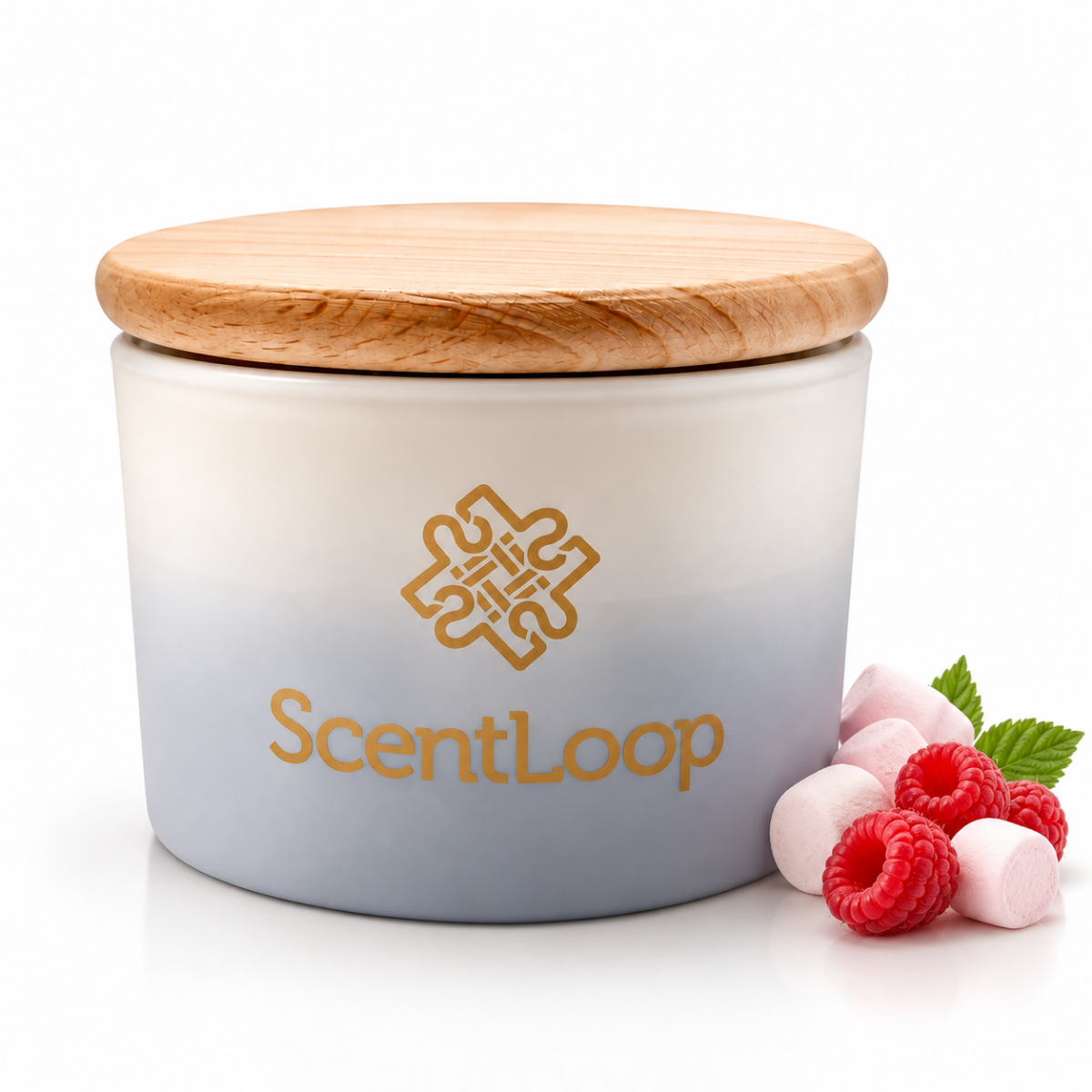 Szójagyertya édes málna és marshmallow hab illattal Candy Cloud Intense 100g