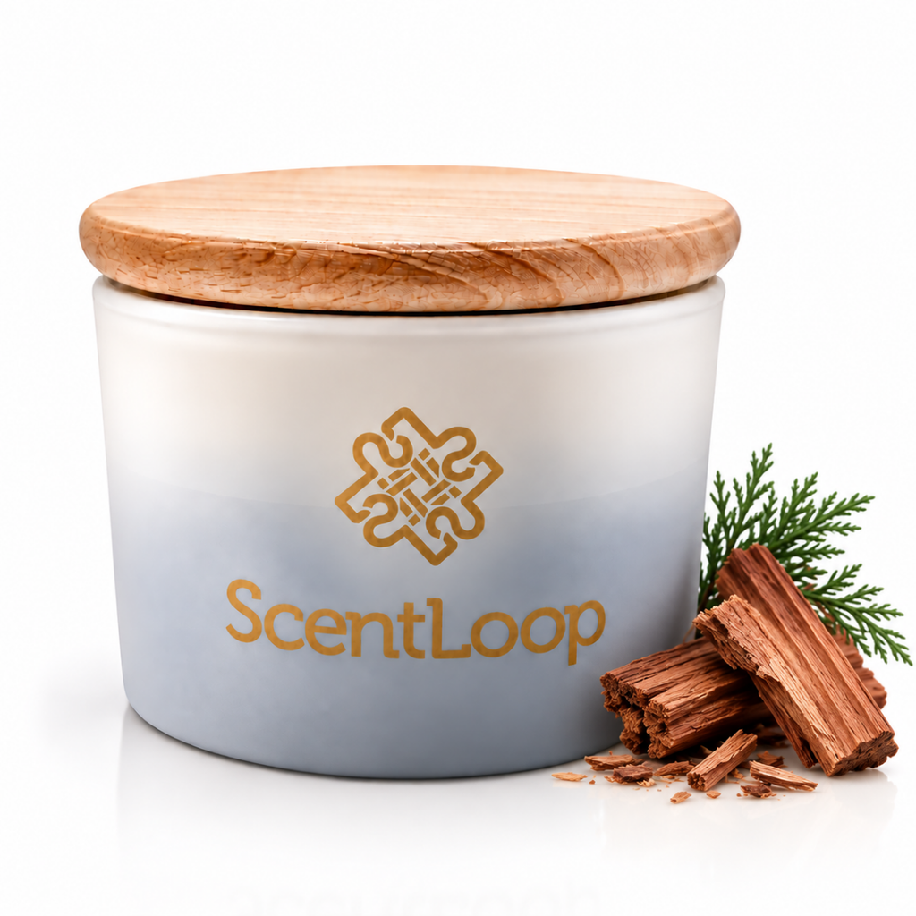 Vela de soja aromática con aroma a madera de cedro Cedar Wood Intense 100g