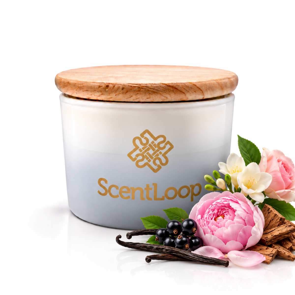 Floral scented soy candle Evening Bloom Intense 100g