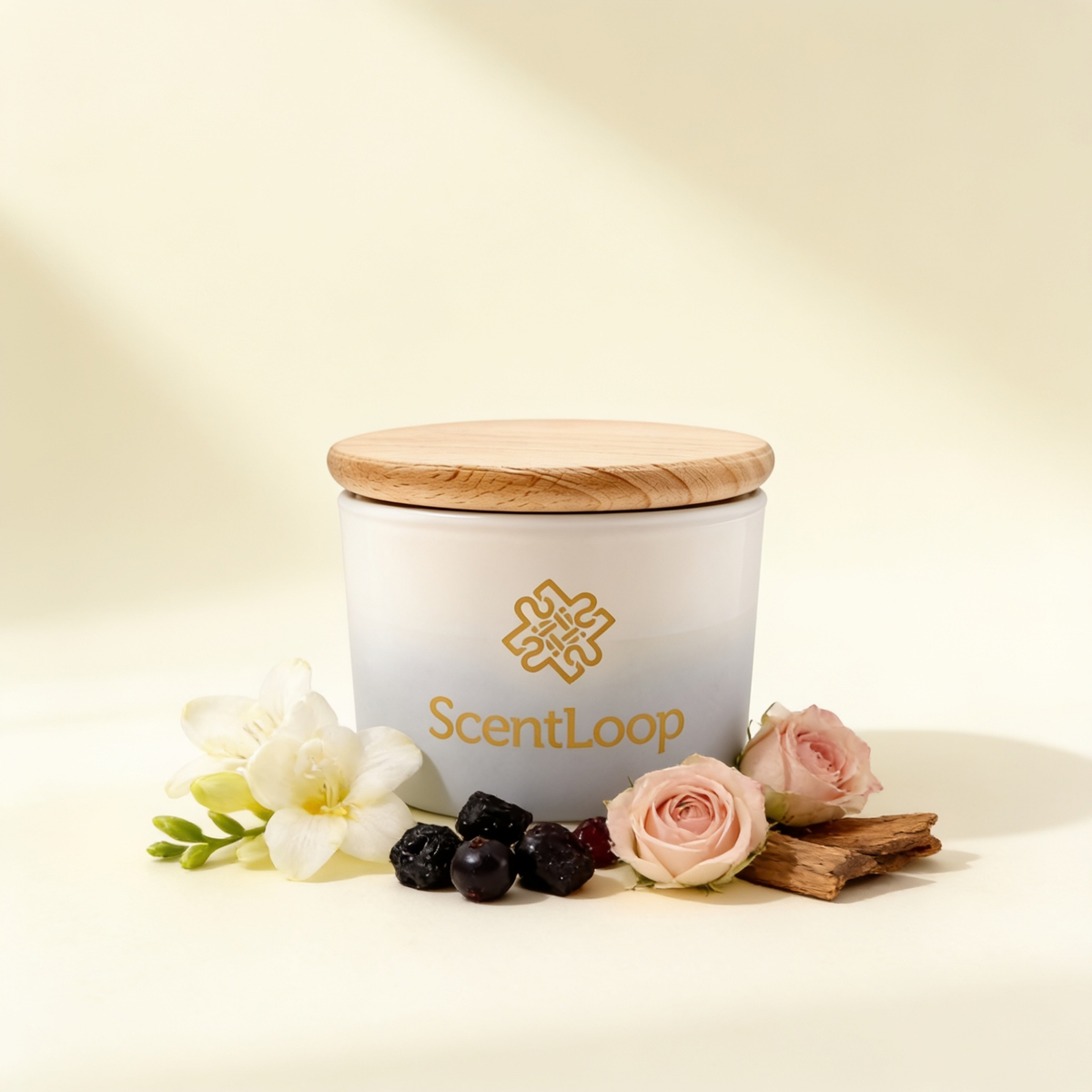 Floral scented soy candle Evening Bloom Intense 100g