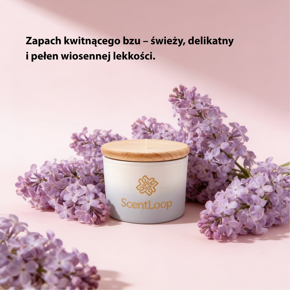 Vela aromática de soja de lilas Just Lilac Intense 100g hasta 25h