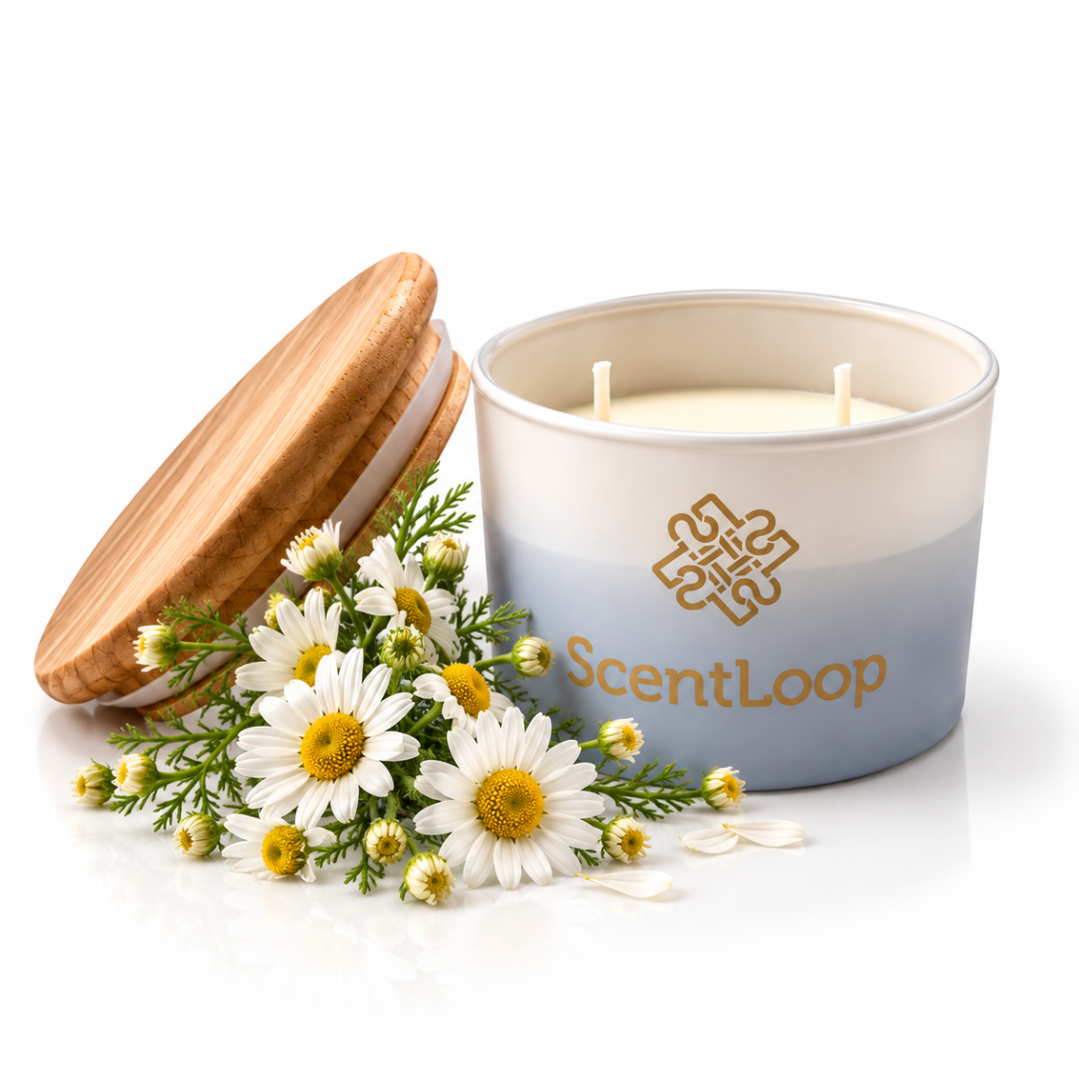 Vela de soja con aroma a manzanilla Just Chamomile Intense 100g hasta 25h