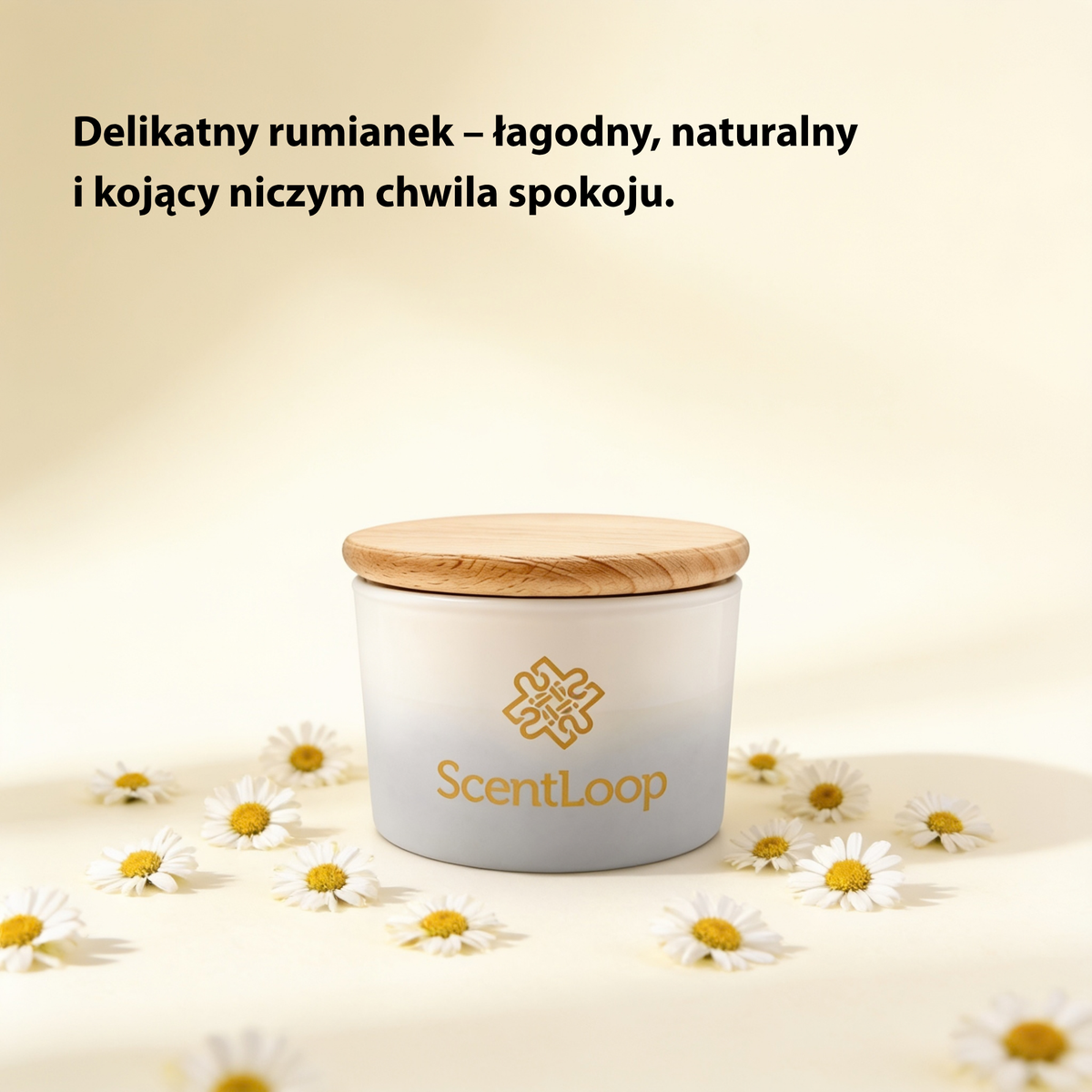 Vela de soja con aroma a manzanilla Just Chamomile Intense 100g hasta 25h