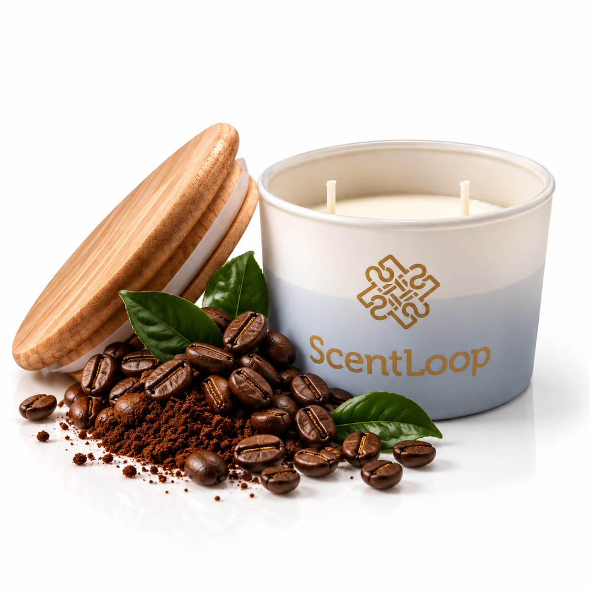 Vela de soja con aroma a café Just Coffee Intense, 100 g, hasta 25 h