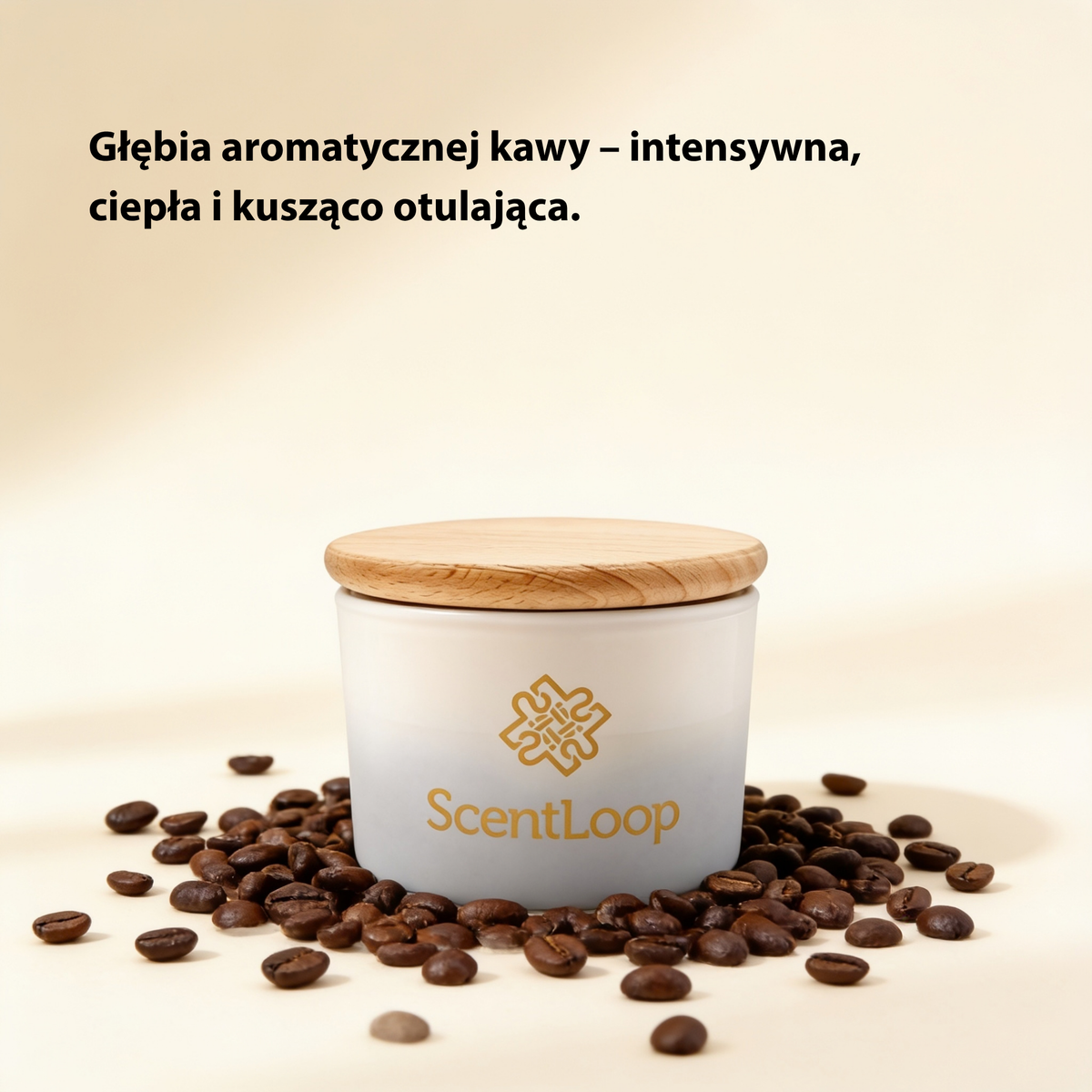 Vela de soja con aroma a café Just Coffee Intense, 100 g, hasta 25 h