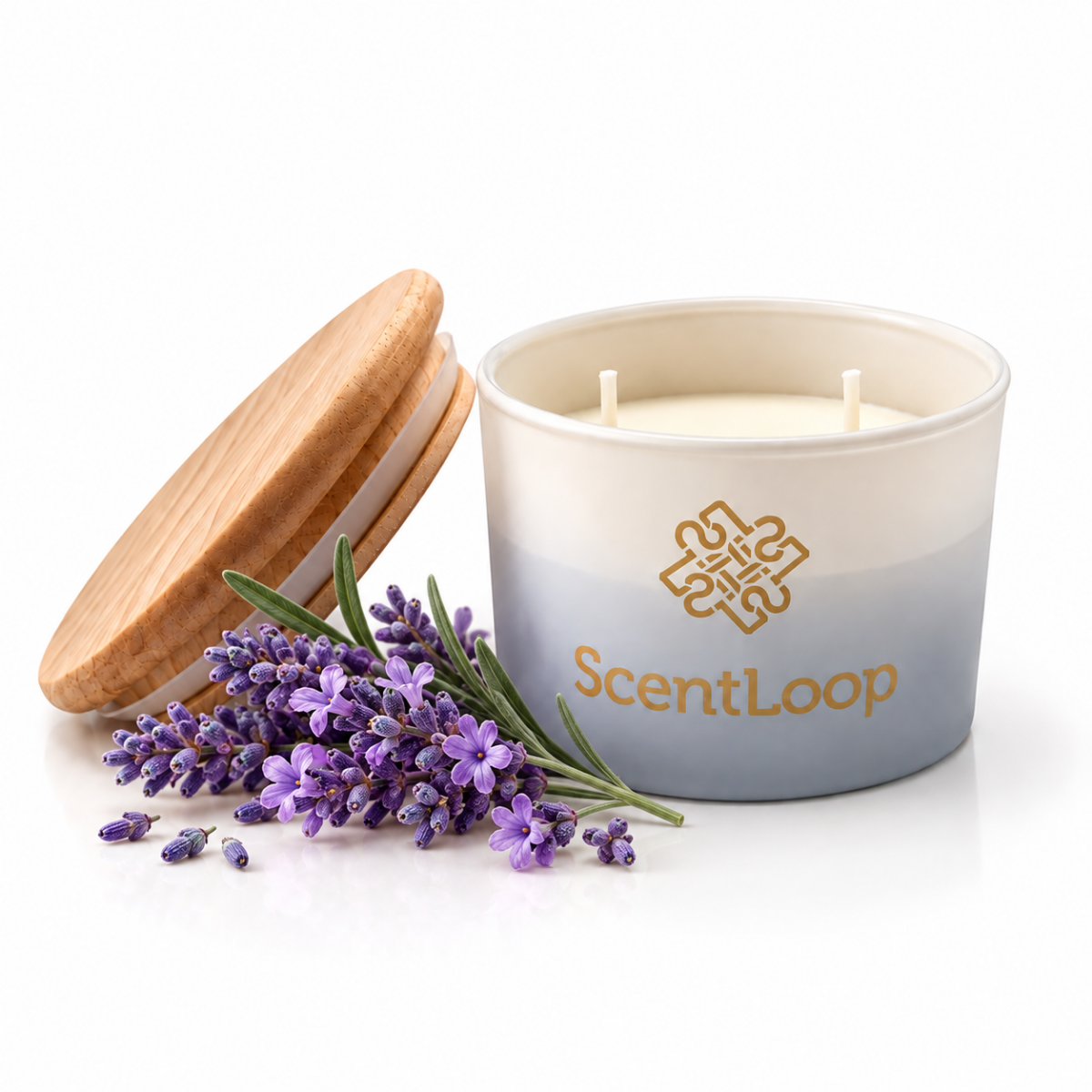 Vela de soja aromática lavanda Just Lavender Intense 100g hasta 25h
