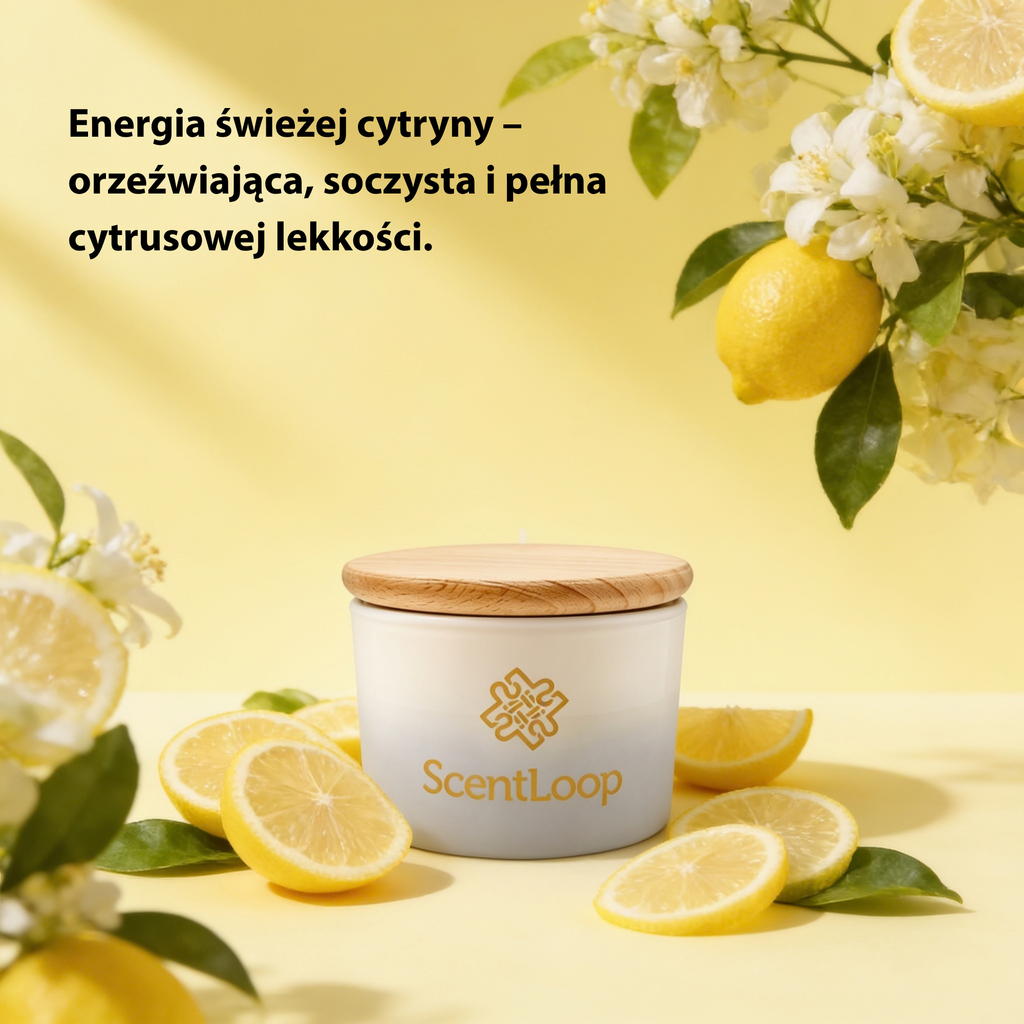 Vela de soja citronela Just Lemon Intense 100g hasta 25h