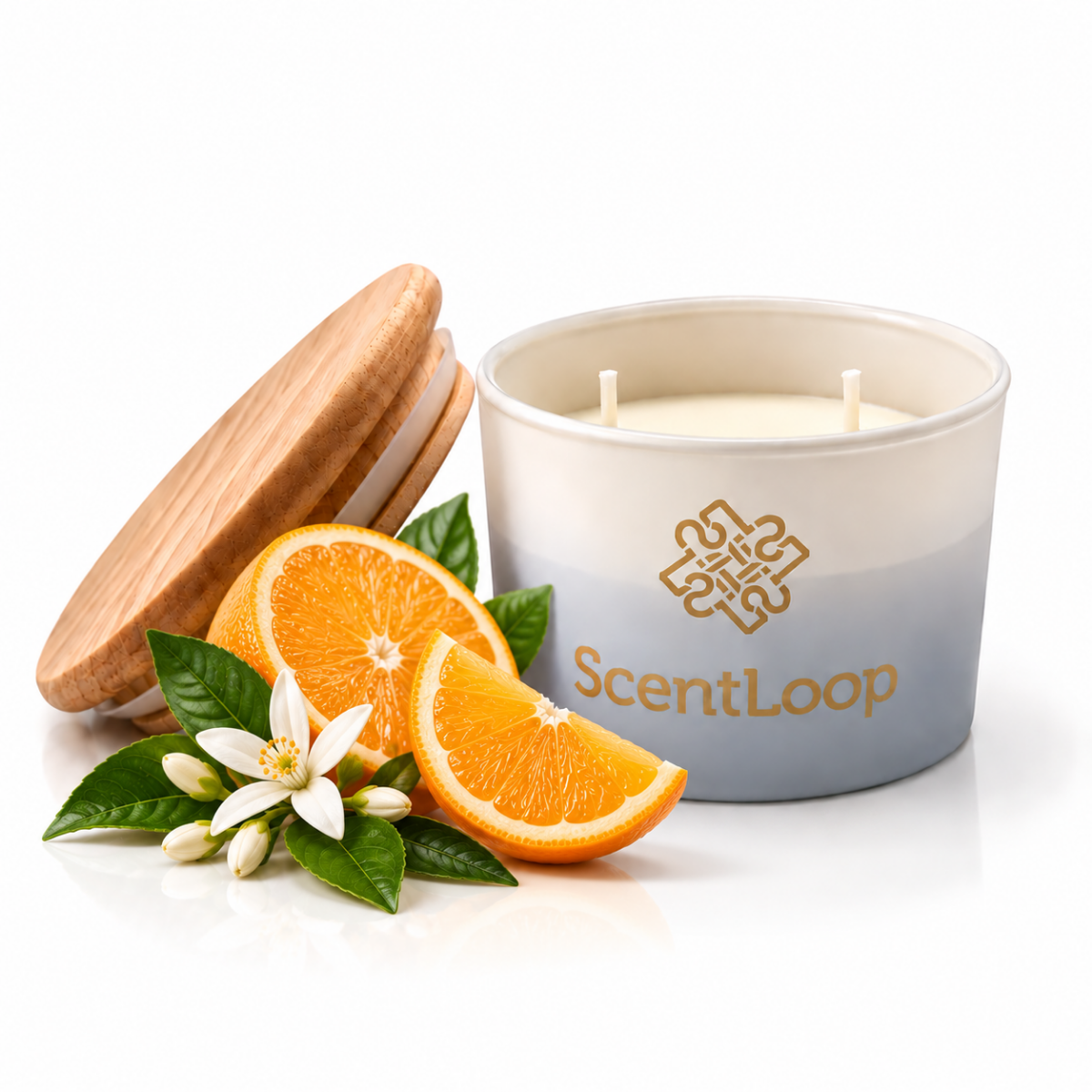 Vela de soja con aroma a naranja Just Orange Intense 100g hasta 25h