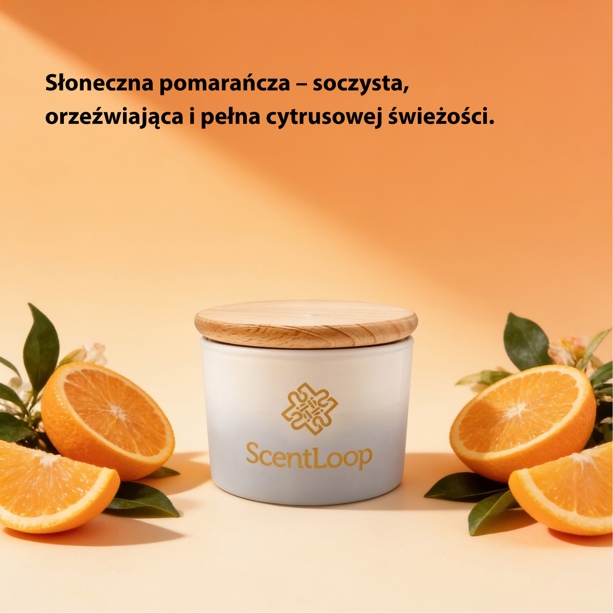 Vela de soja con aroma a naranja Just Orange Intense 100g hasta 25h