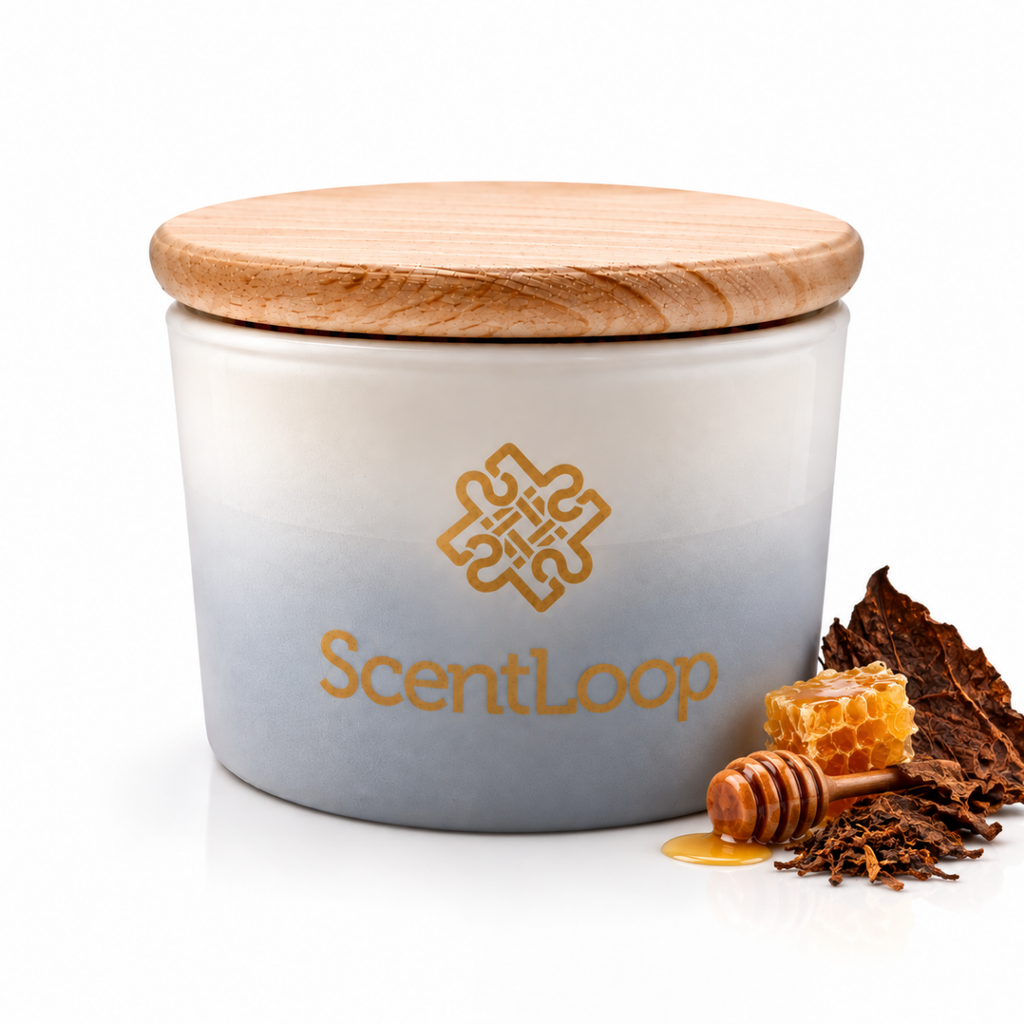 Vela de soja con aroma a tabaco y miel Midnight Tobacco Intense 100g