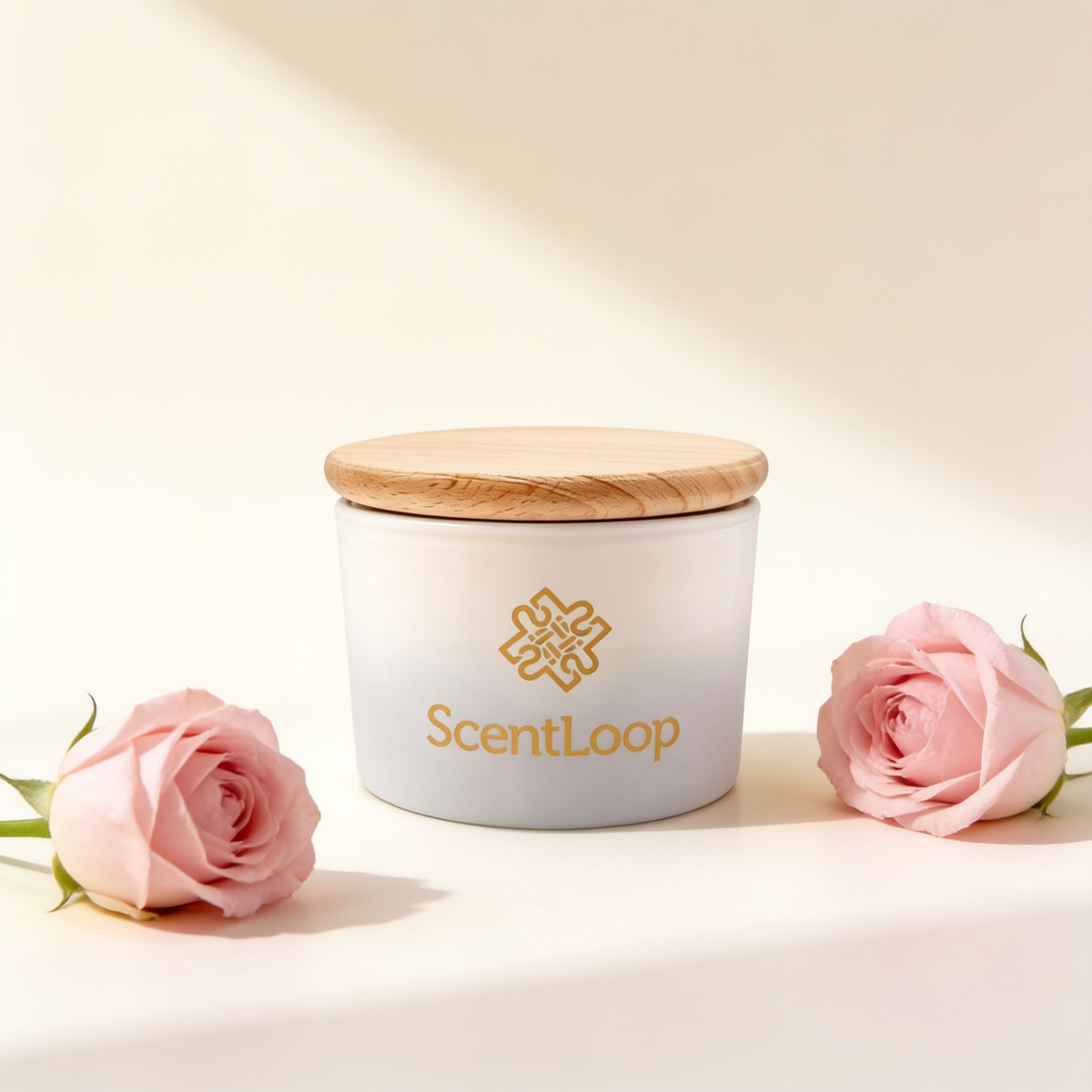 Lumânare din soia cu parfum de trandafir și frunze verzi Rosefield Intense 100g