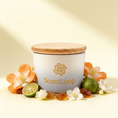 Elegante Sojakerze mit Jasmin- und Bergamotte-Duft White Ritual Intense 100g